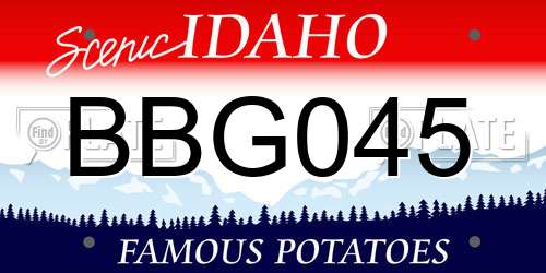 BBG045 Idaho License Plate