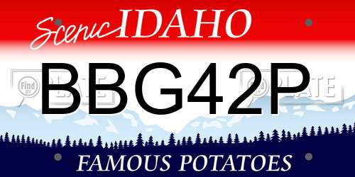 BBG42P Idaho License Plate
