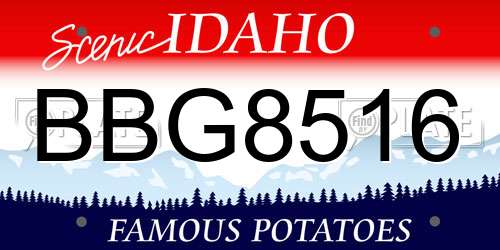 BBG8516 Idaho License Plate