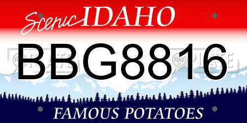 BBG8816 Idaho License Plate