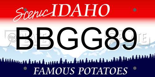 BBGG89 Idaho License Plate