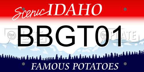 BBGT01 Idaho License Plate