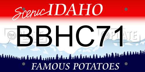 BBHC71 Idaho License Plate