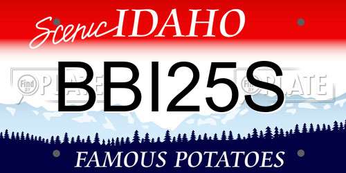 BBI25S Idaho License Plate