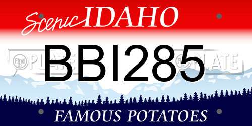 BBI285 Idaho License Plate