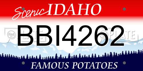 BBI4262 Idaho License Plate