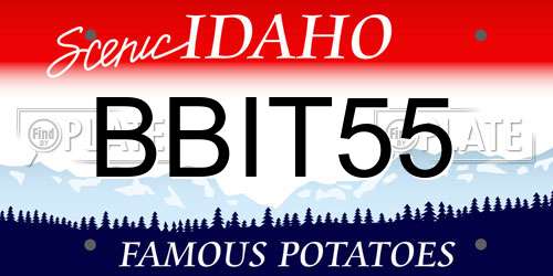 BBIT55 Idaho License Plate