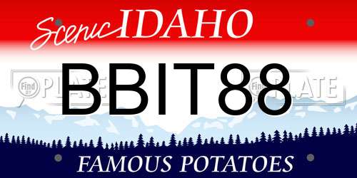 BBIT88 Idaho License Plate