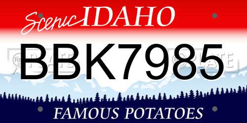 BBK7985 Idaho License Plate