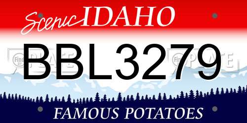 BBL3279 Idaho License Plate