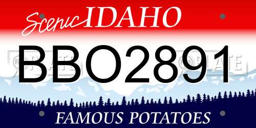 BBO2891 Idaho License Plate