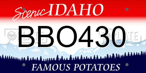 BBO430 Idaho License Plate