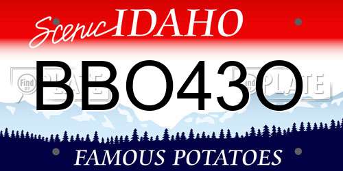 BBO43O Idaho License Plate