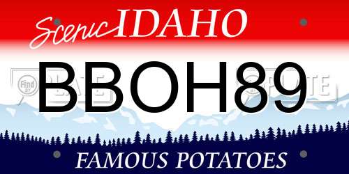 BBOH89 Idaho License Plate