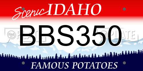 BBS350 Idaho License Plate