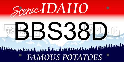 BBS38D Idaho License Plate