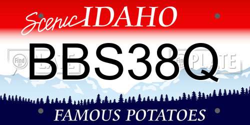 BBS38Q Idaho License Plate