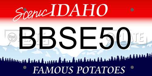 BBSE50 Idaho License Plate