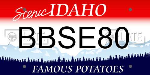 BBSE80 Idaho License Plate
