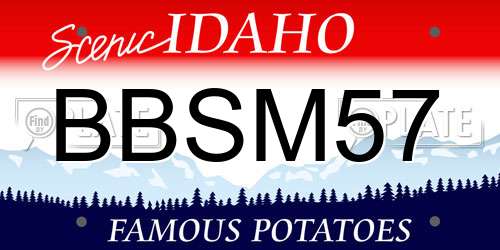 BBSM57 Idaho License Plate