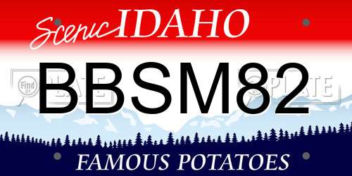 BBSM82 Idaho License Plate