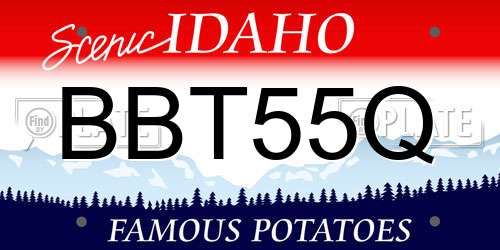BBT55Q Idaho License Plate