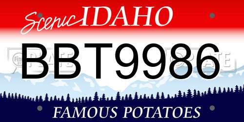 BBT9986 Idaho License Plate