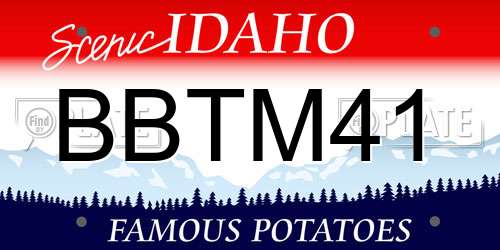 BBTM41 Idaho License Plate