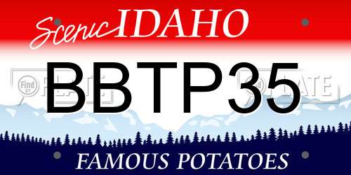 BBTP35 Idaho License Plate
