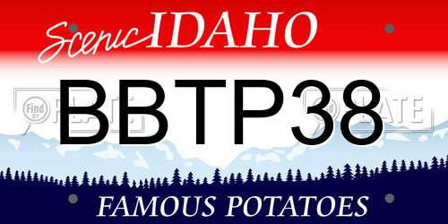 BBTP38 Idaho License Plate