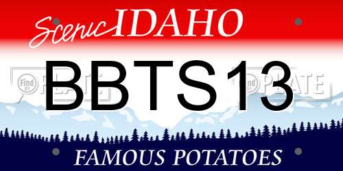 BBTS13 Idaho License Plate