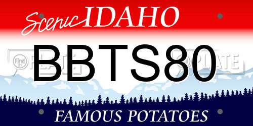 BBTS80 Idaho License Plate