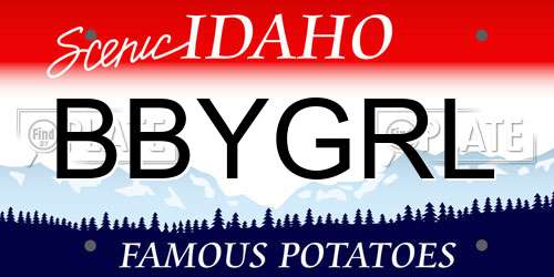 BBYGRL Idaho License Plate