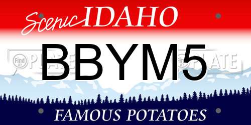 BBYM5 Idaho License Plate
