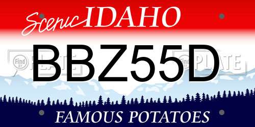 BBZ55D Idaho License Plate