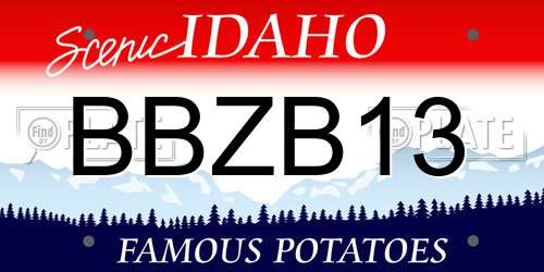 BBZB13 Idaho License Plate