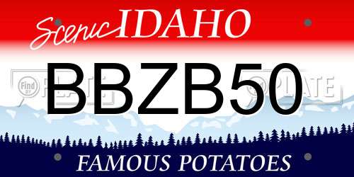 BBZB50 Idaho License Plate