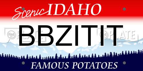 BBZITIT Idaho License Plate