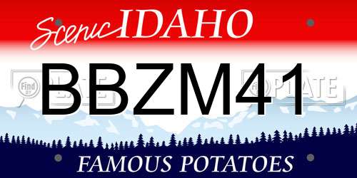 BBZM41 Idaho License Plate