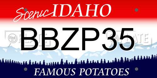 BBZP35 Idaho License Plate