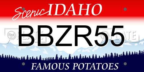 BBZR55 Idaho License Plate