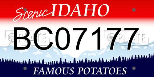 BC07177 Idaho License Plate