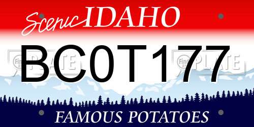 BC0T177 Idaho License Plate