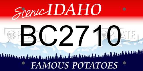 BC2710 Idaho License Plate