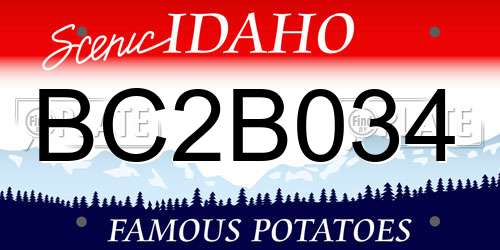 BC2B034 Idaho License Plate