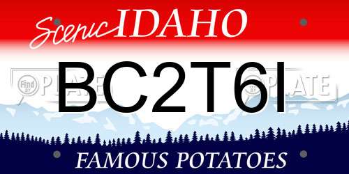 BC2T6I Idaho License Plate