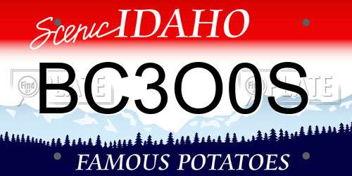 BC3O0S Idaho License Plate