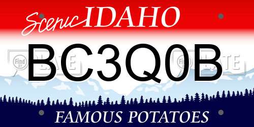 BC3Q0B Idaho License Plate