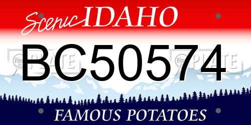 BC50574 Idaho License Plate