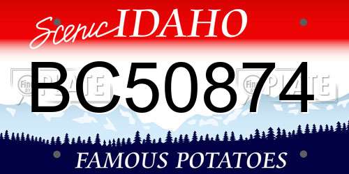 BC50874 Idaho License Plate